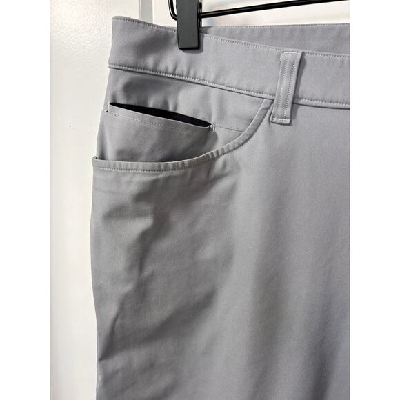 Lululemon Men’s Flat Front ABC Slim Fit 5-Pocket Pants Stretch Gray Size 36 - Picture 4 of 12
